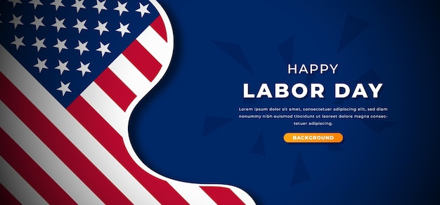 Vector international labour day on 1st may background poster banner united state america celebration worker