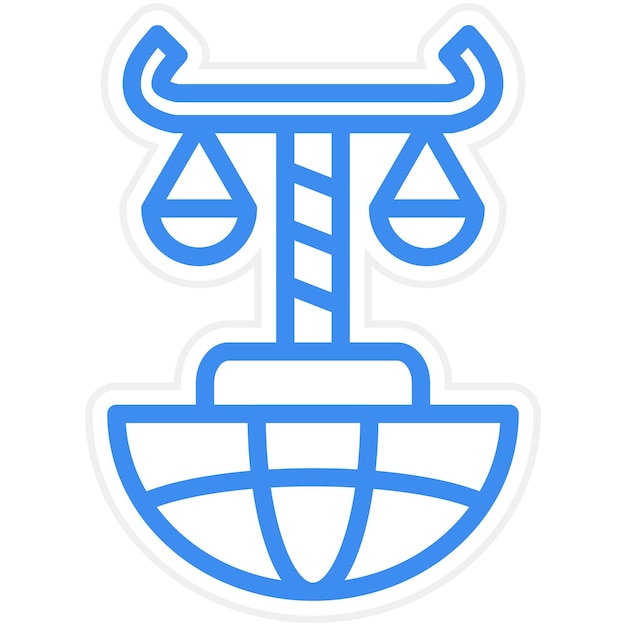 Vector international law icon style