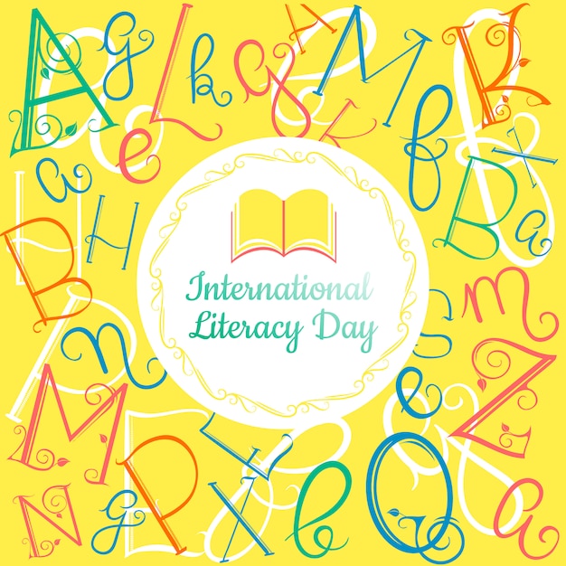 Sfondo del giorno di alfabetizzazione internazionale
