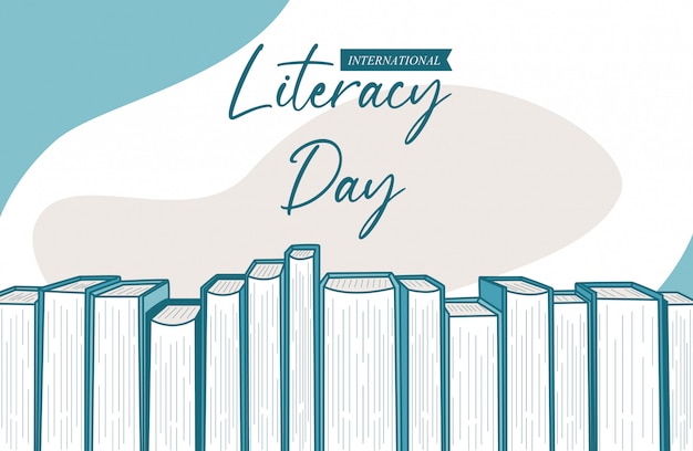 Vector international literacy day background