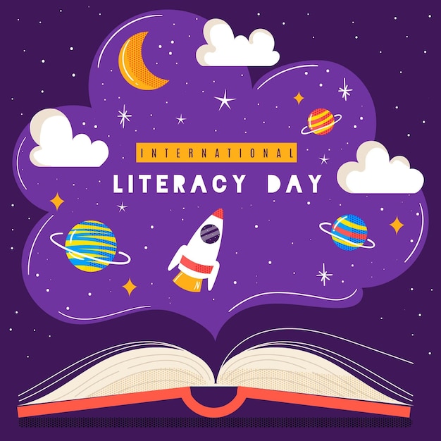 Vector international literacy day