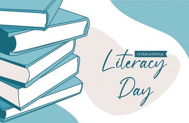 Vector international literacy daybackground