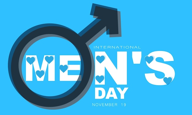 Vector international men's day background banner card poster template vector illustration