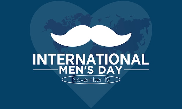 Vector international men's day concept with wellness and lifestyle observed on november 19 vector template for background banner card poster design