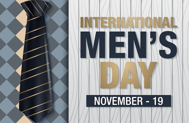 International men's day vector greeting card