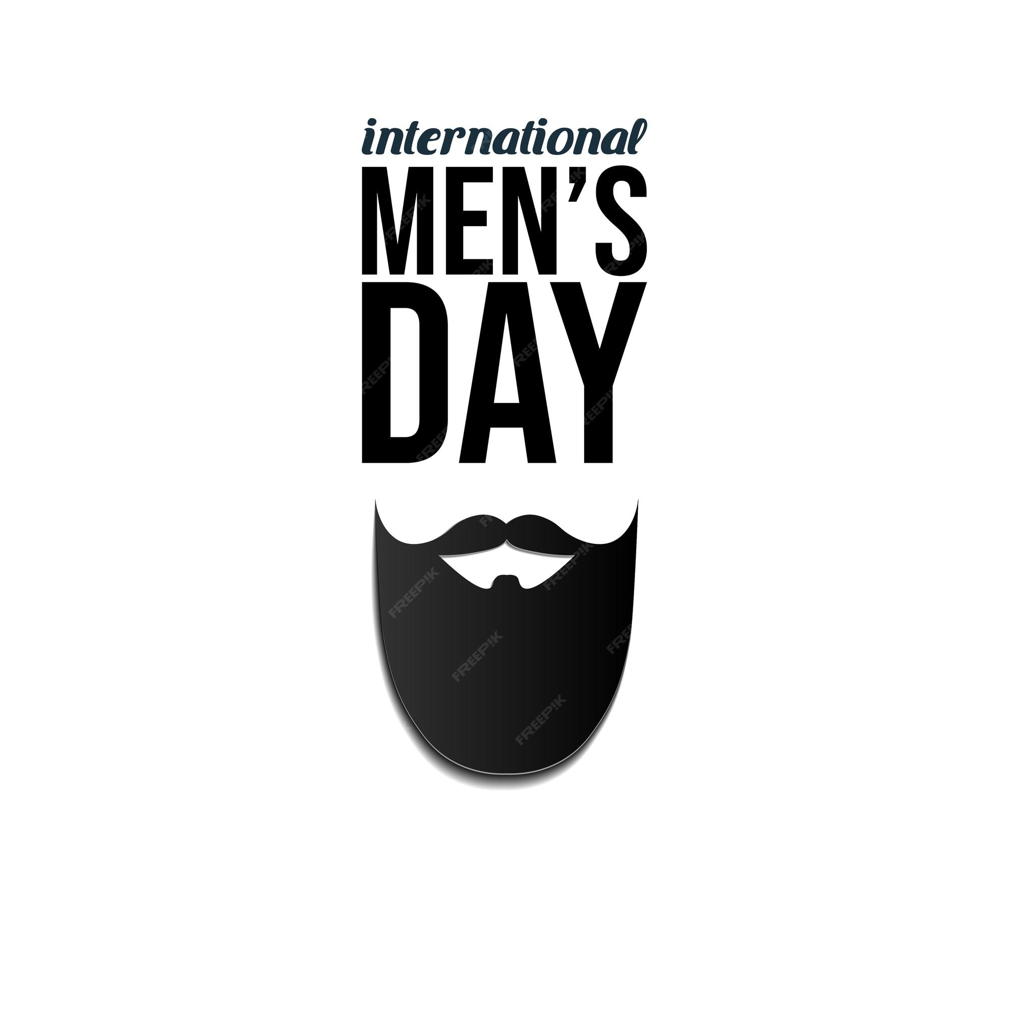 Premium Vector International mens day papercut posctard