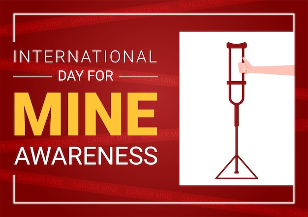 International Mine Awareness Day on April 04 Illustration with Do Not Step on Landmines for Banner