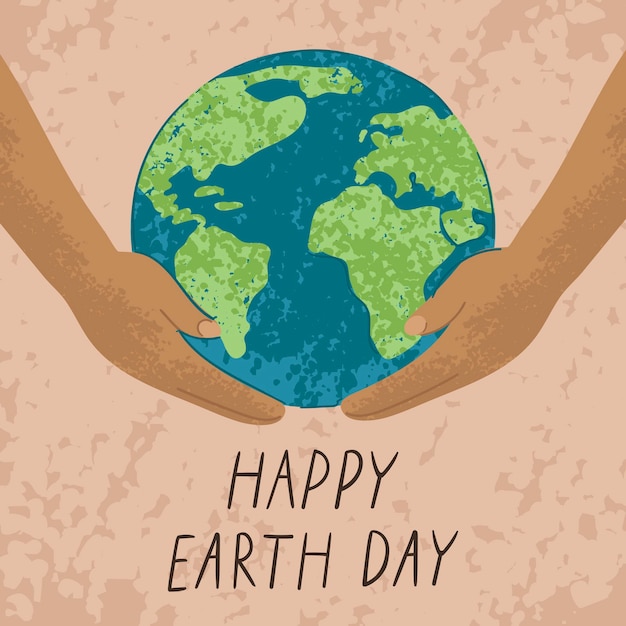 Vector international mother earth day greeting card