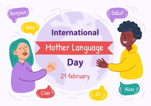 International mother language day background