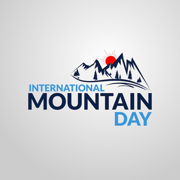International Mountain Day. Illustration Template