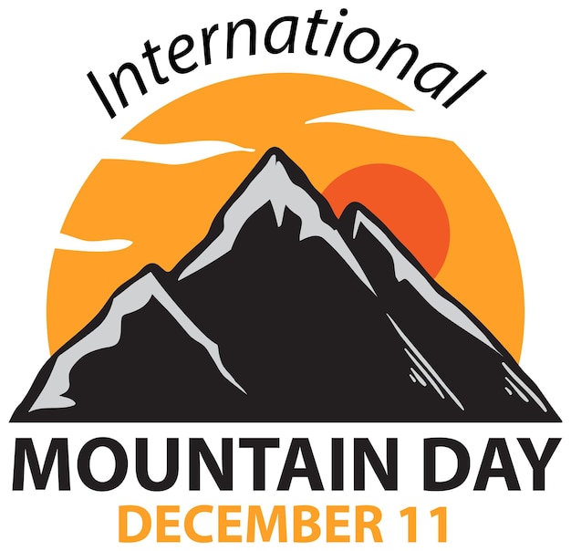 International mountain day text for poster design