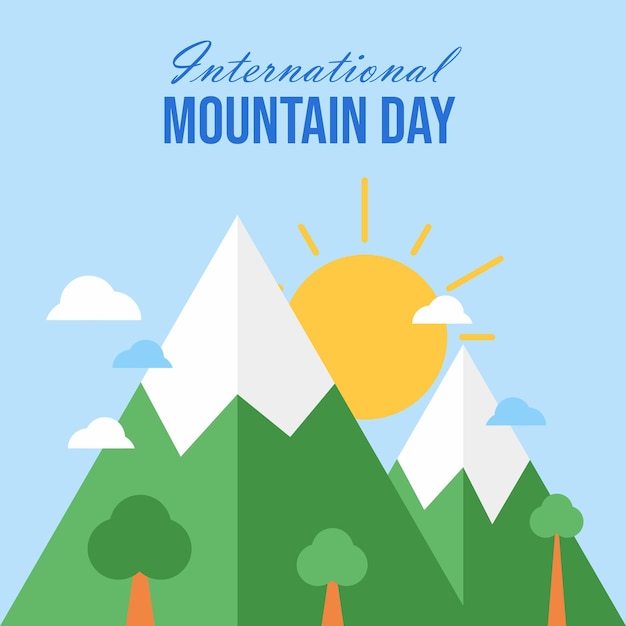 Vector international mountain day