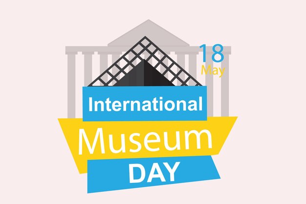 Vector international museum day on 18 may