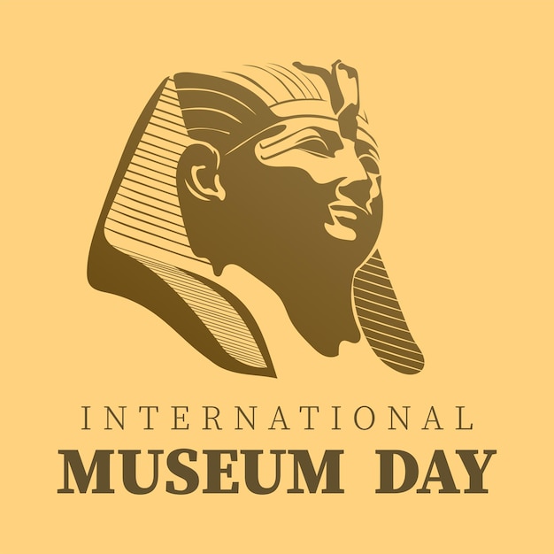 エジプトのバナーから国際博物館の日の彫刻