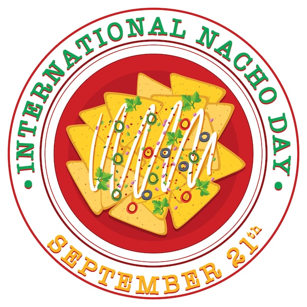 Vector international nacho day poster design