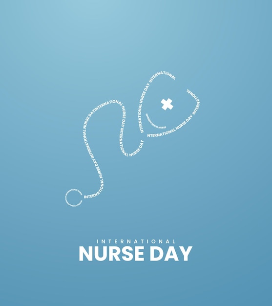 国際看護師の日 - 5月12日 - ソーシャルメディアの投稿のための看護師の日のデザイン 3dイラスト