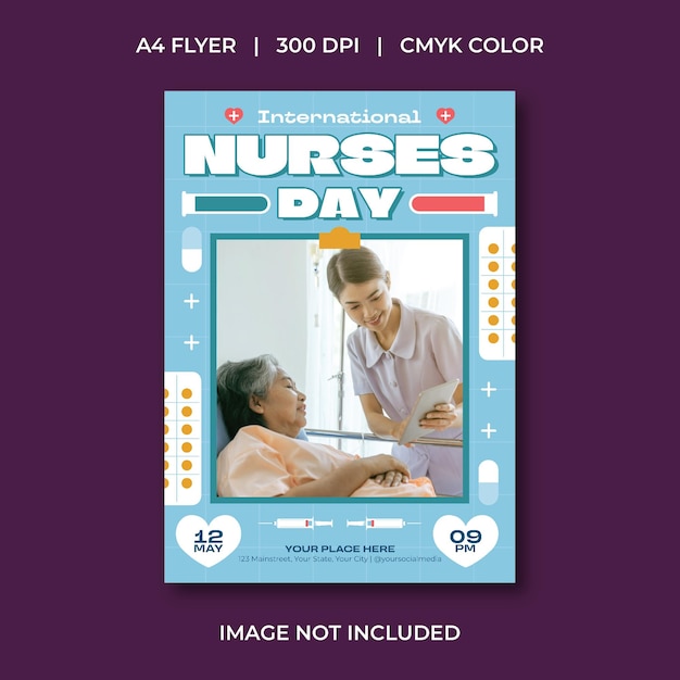 Vector international nurses day flyer