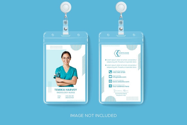 International nurses day identity card template