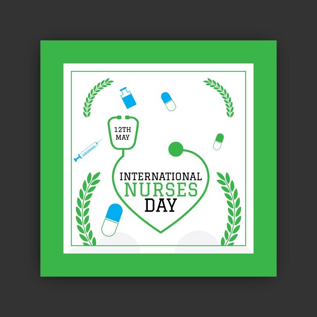 Premium Vector International Nurses Day Vector Template Design