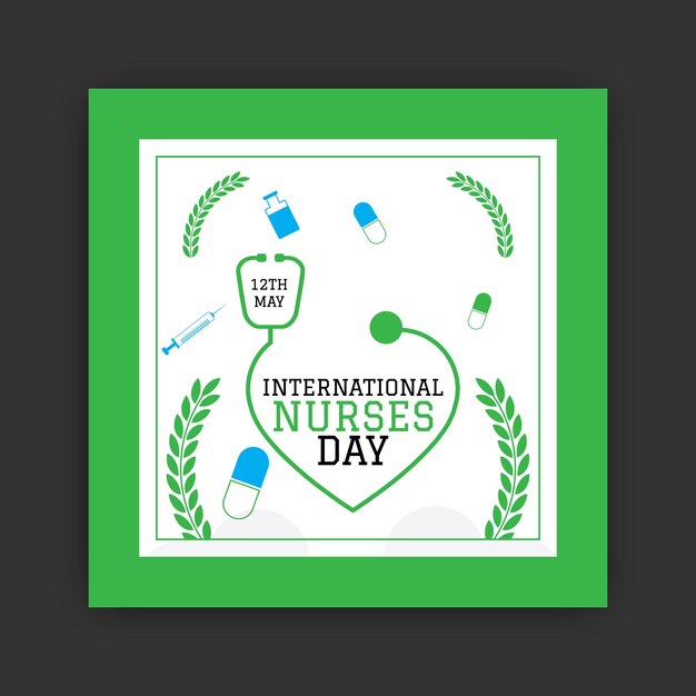 International Nurses Day Vector Template Design