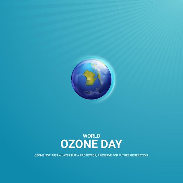 International ozone day free vector