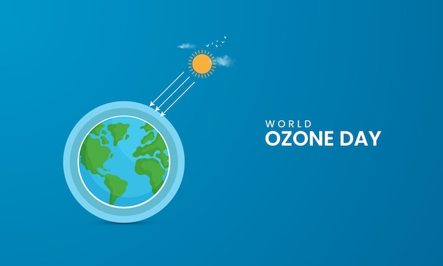 Вектор Международный день озона международный день сохранения озонового слоя концепция векторной конструкции