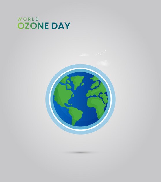 Vector international ozone day international day for the preservation of the ozone layer vector design concept