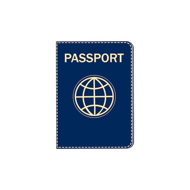Passaporto internazionale con biglietti concetto di viaggio aereo illustrazione vettoriale