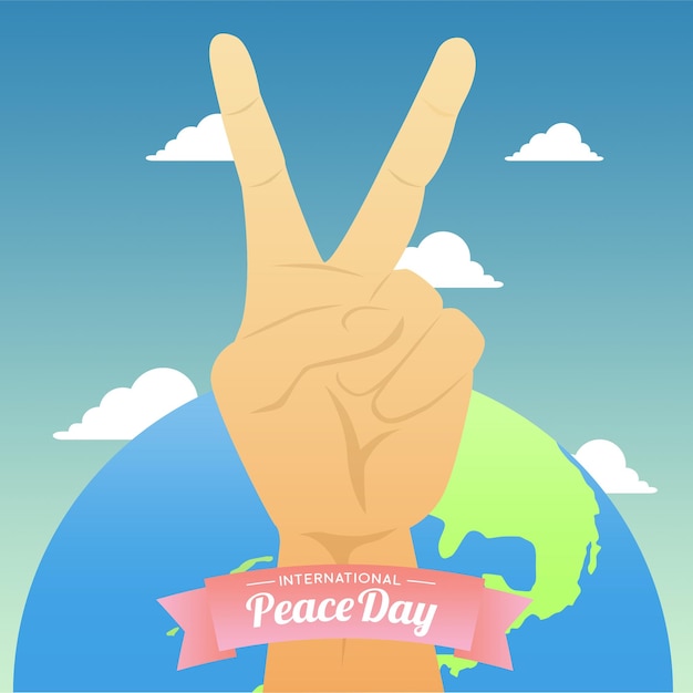 Vector international peace day background illustration