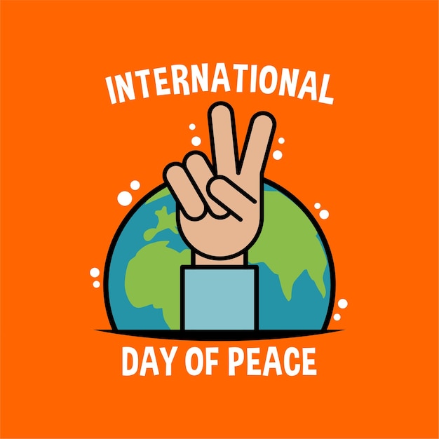 Vector international peace day background illustration