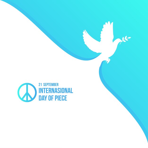 Vector international peace day background template vector