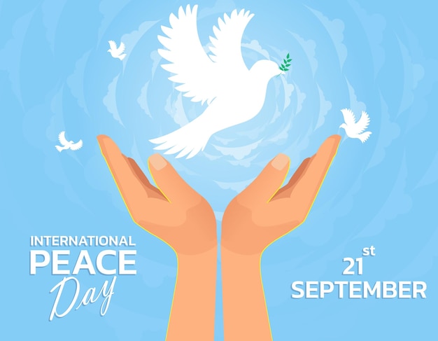 International Peace Day concept Illustration concept present peace world Vector illustrate