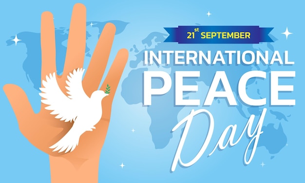 International Peace Day concept Illustration concept present peace world Vector illustrate