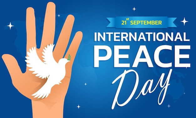 International Peace Day concept Illustration concept present peace world Vector illustrate