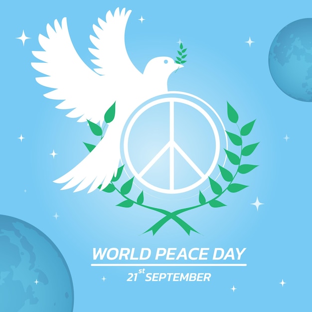 international peace day concept illustration concept present peace world vector illustrate