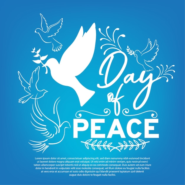 International peace day. Illustration concept present peace world.