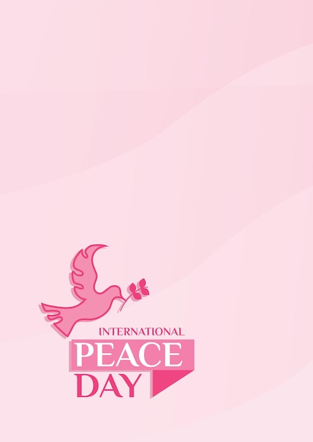 国際平和の日 空飛ぶのシンボルで平和を祝う 背景のバナーポスター広告