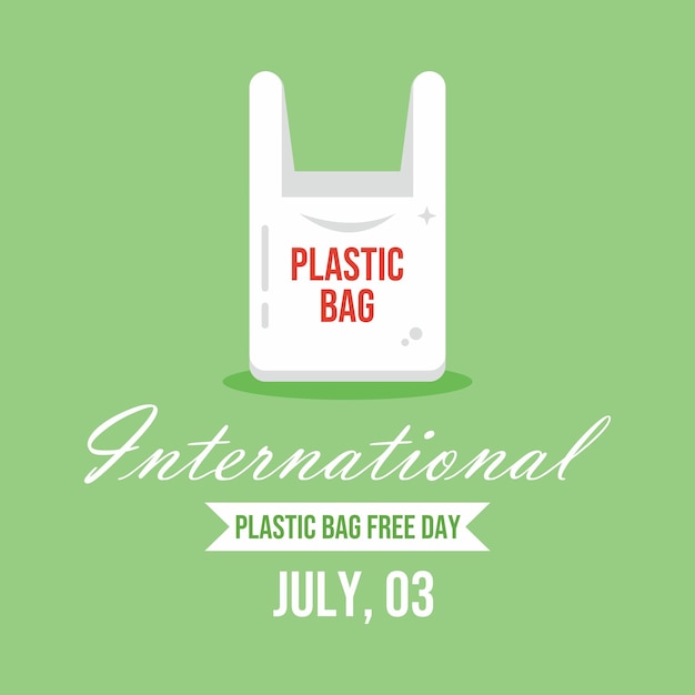 Vector international plastic bag free day