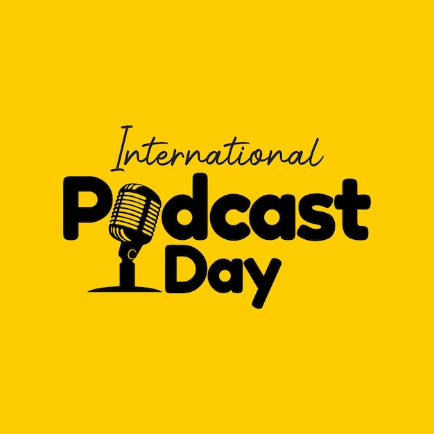 International podcast day banner template