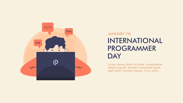 Шаблон баннера международного дня программиста