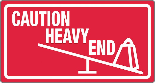 Vector international shipping pictorial labels red caution heavy end