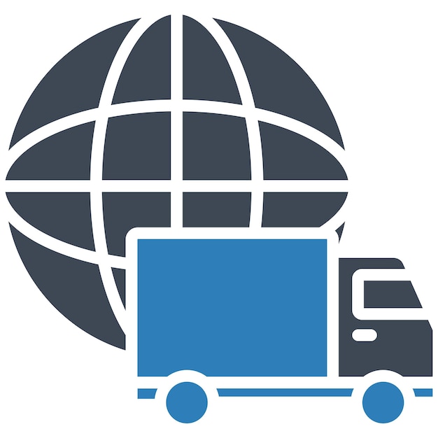 Vector international shipping vector illustration style