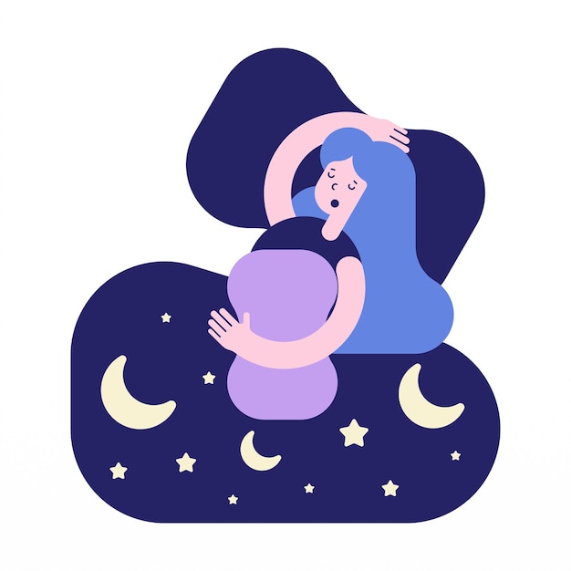 International sleep day illustration background