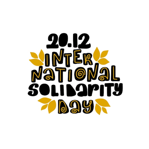 International Solidarity Day vector holiday background Celebration poster