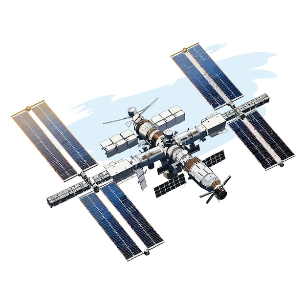 International_Space_Station_ISS_vector (Международная космическая станция_МКС_вектор)