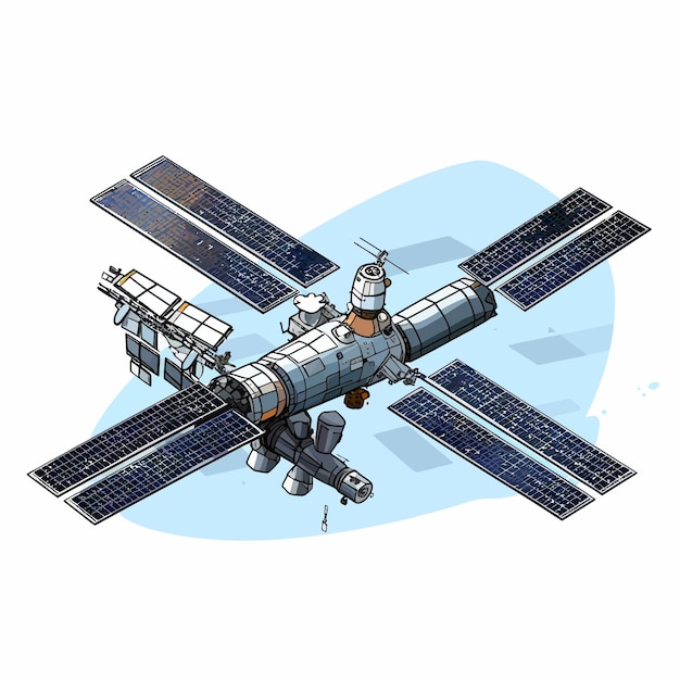 International_Space_Station_ISS_vector (Международная космическая станция_МКС_вектор)