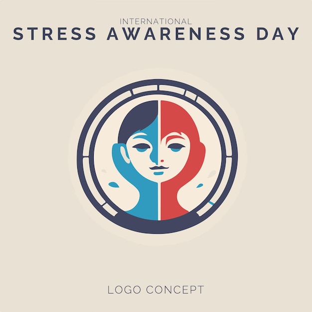 International Stress Awareness Day Logo Concept for Branding and Event