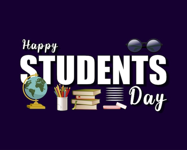 International student day typography banner design Vector