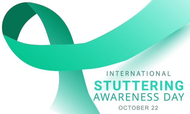 international stuttering awareness day background banner card poster template Vector