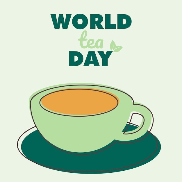 Международный день чая Дизайн баннера, плаката или поста в социальных сетях